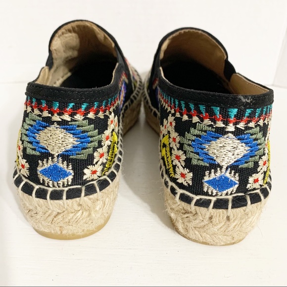 Johnny Was Boho Floral Embroidered Catopsia Jute Trimmed Slip On Espadrille Shoe - Picture 7 of 12